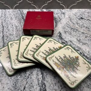 Spode - Cork Back - Christmas Coasters - Like New